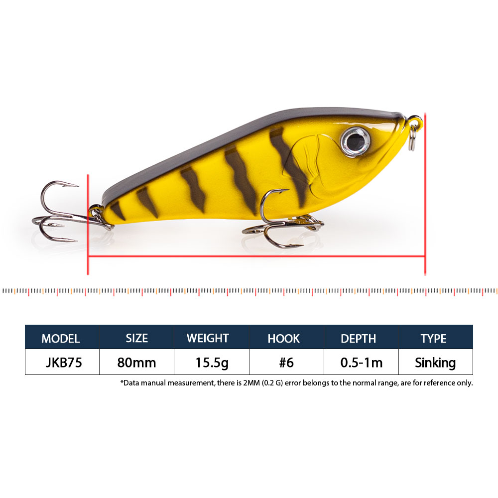 80mm/15.5g Muskies Jerkbait Pi - Fishing Lure Jerkbait recensie en prijs