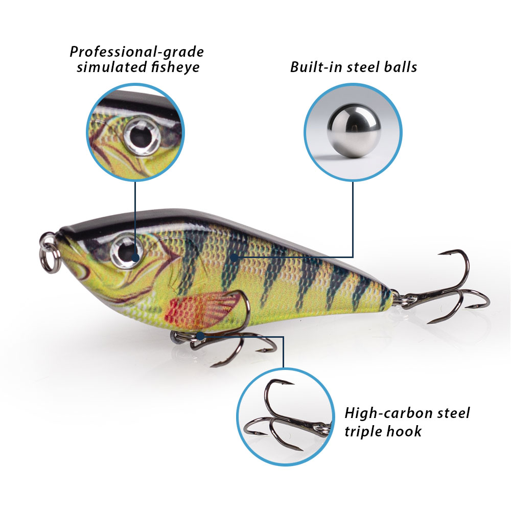 80mm/15.5g Muskies Jerkbait Pi - Fishing Lure Jerkbait recensie en prijs