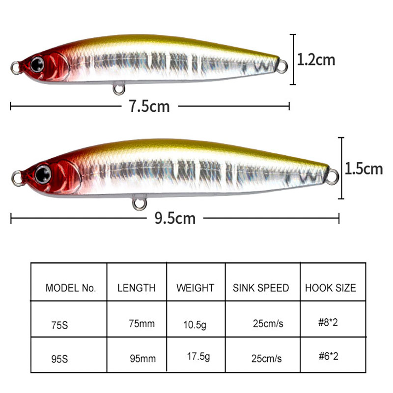 Water Sniper 10.5g 75mm Jerk P - Fishing Lure Jerkbait recensie en prijs