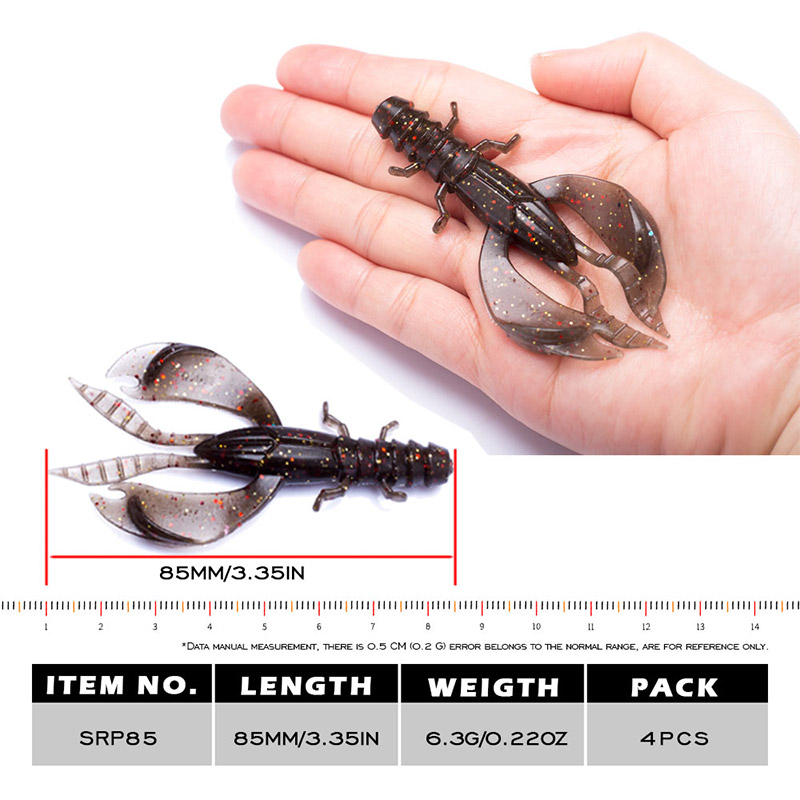 4/8pcs 80mm/6.5g Soft Silicon  - Fishing Lure Soft Plastic recensie en prijs