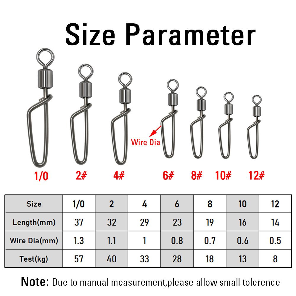 20PCS #12 -1/0 Rolling Swivel  - Fishing Lure Accessories recensie en prijs