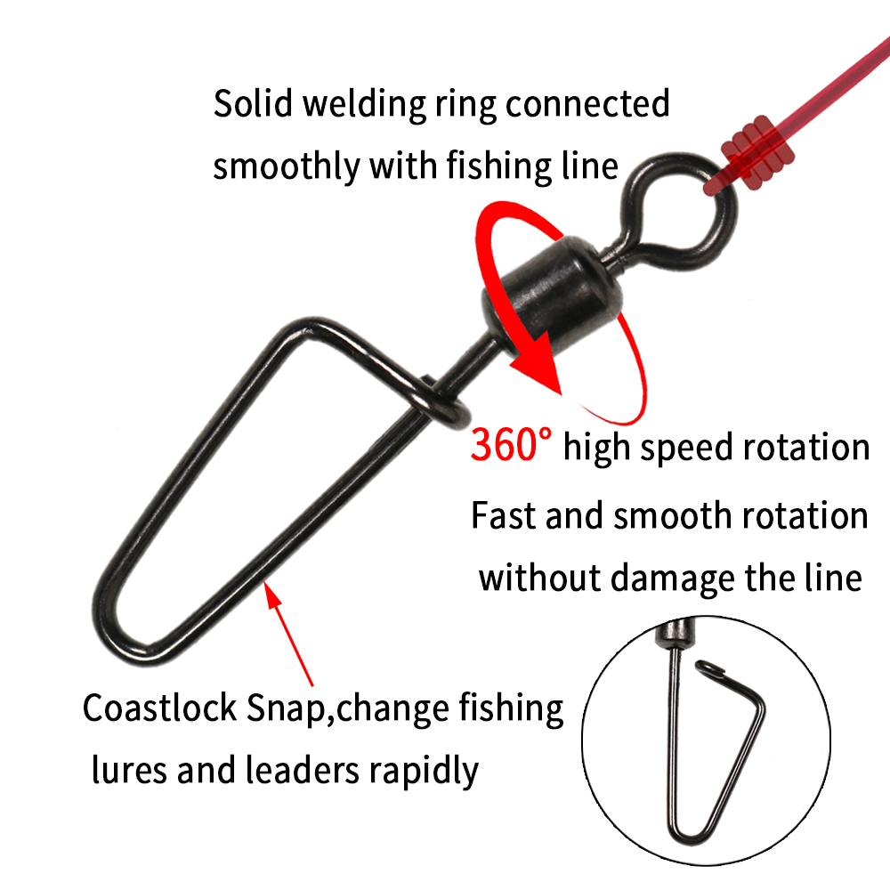 20PCS #12 -1/0 Rolling Swivel  - Fishing Lure Accessories recensie en prijs