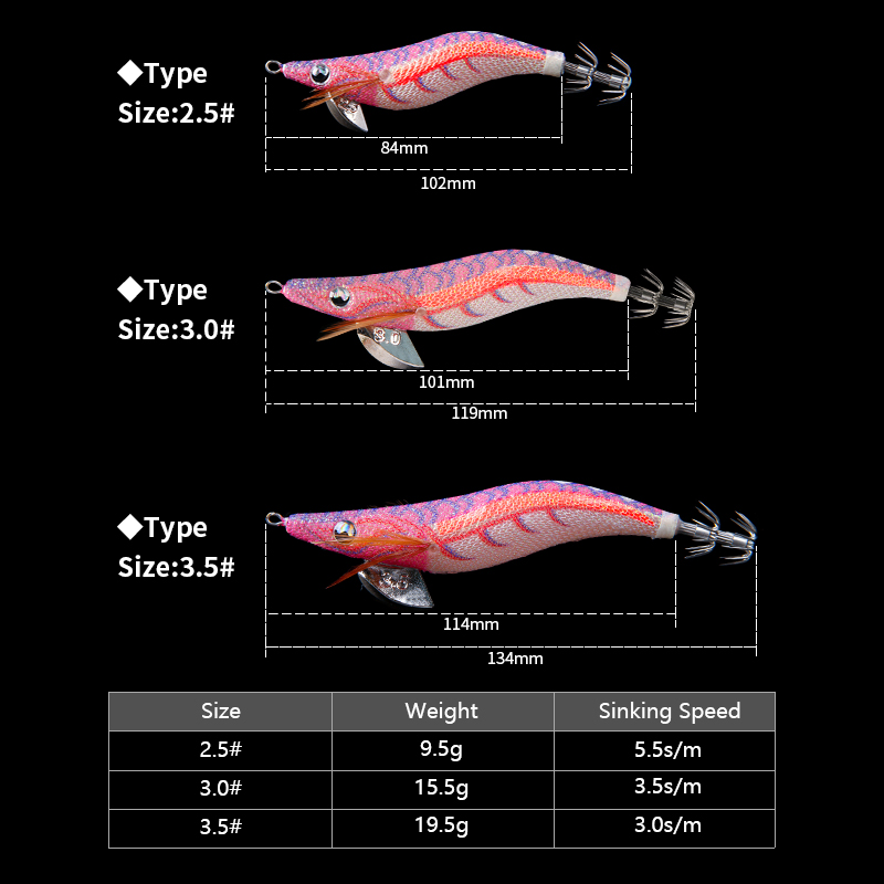 LETOYO 2.5#-3.5# Squid Egi Bai - Fishing Lure Jig recensie en prijs