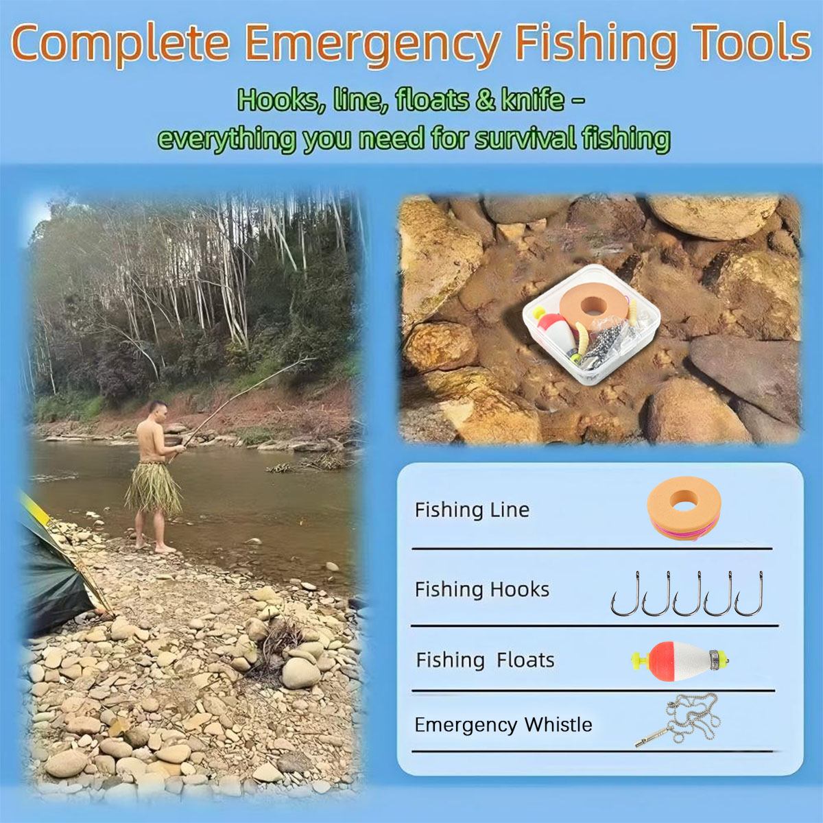 Portable Emergency Fishing Gea - Fishing Lure Kit recensie en prijs