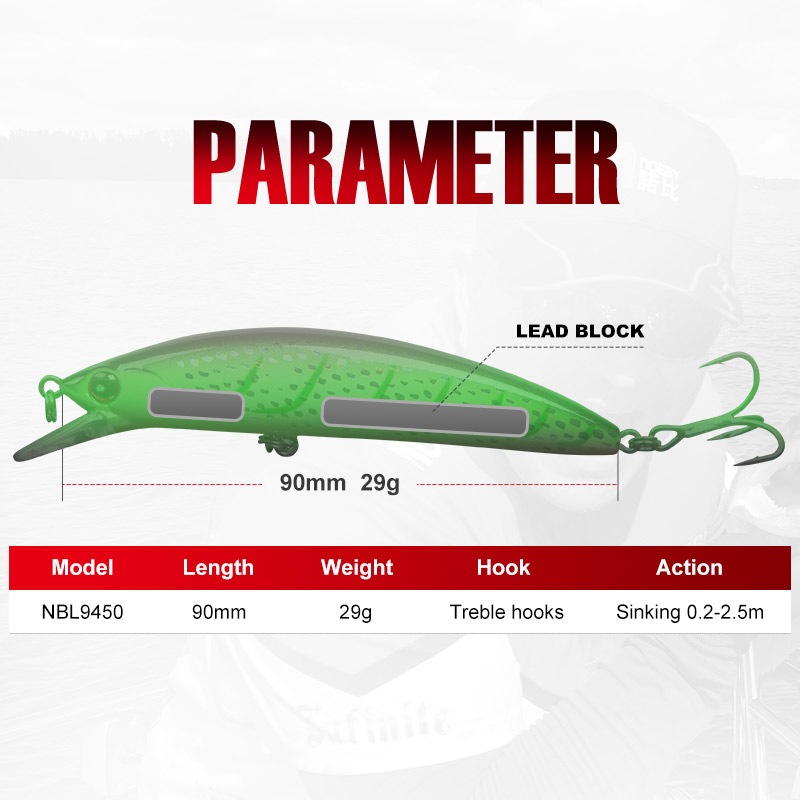 NOEBY Sinking Minnow Lure 90mm - Fishing Lure Jerkbait recensie en prijs